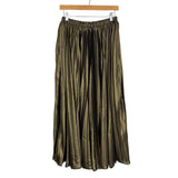 By Together Metallic Bronze Pleated Skirt - Size L (See Notes)