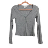 ARITZIA Homestretch Grey Button Front Top- Size M