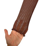 Free People Brown Sheer Sleeve Top- Size S