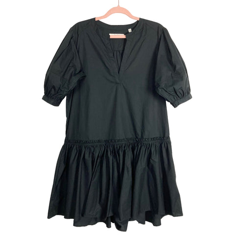 Joie Black V-Neck with Puff Sleeves Courtrine Dress NWT- Size XL