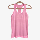 Lululemon Pink Mesh Striped Racerback Tank- Size 6
