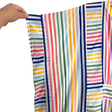 India Collection by Emerson Fry Colorful Striped Cover Up Dress- Size OS
