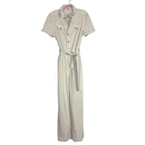Paige Cream Denim Jumpsuit- Size 12 (see notes)