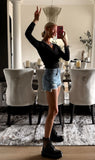 Nuuds Black Bodysuit - Size S
