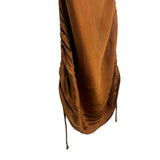 Wilfred Brown Cinched Sides Silk Like Dress- Size XS