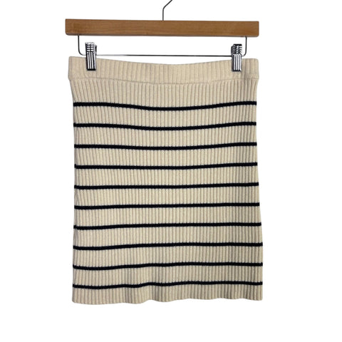 Vestique Ivory with Navy Stripes Ribbed Inez Skirt NWT- Size S (we have matching sweater)