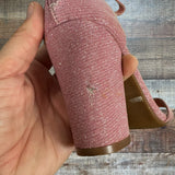 Windsor Pink Sparkle Glitter Heeled Sandals- Size 6 (see notes)