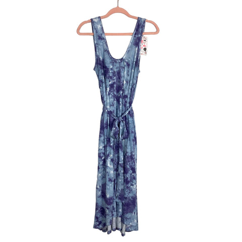 Latched Mama Blue and Purple Tie-Dye Belted Nursing Dress NWT- Size ~M (no size tag, fits like M)