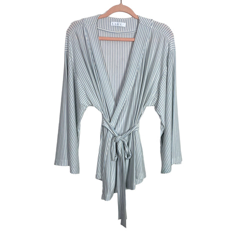 LAKE Blue and Pink Kimono Sleep Top- Size L