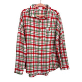 Pink Lily Red/Ivory/Green Plaid Flannel - Size L (Sold Out Online!)