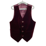 Trish Scully Child Burgundy Velvet with Pants and Vest and Blazer 3 Piece Suit-Size 4 (sold as a set)