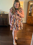 Marie Oliver Abstract Print Front Keyhole Dress- Size XXL (sold out online)