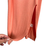 No Brand Pink/Orange Ribbed Color Block Front Cut Out Front Slit Tank Dress- Size S