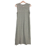 Universal Thread White/Black Striped Sleeveless Midi Dress- Size M