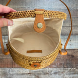 Street Level Round Rattan Handbag (see notes)