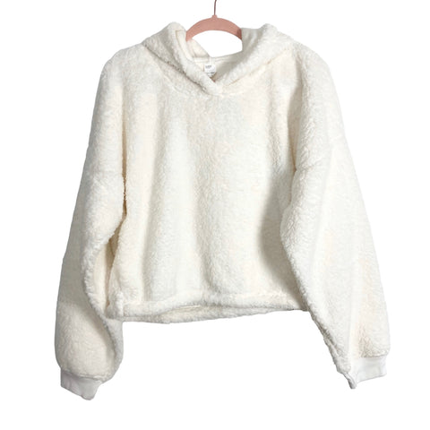 Gilly Hicks Sherpa Hooded Cropped Sweatshirt NWT- Size XL (we have matching shorts)