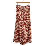 Banana Republic White/Brick Belted Wide Leg Pants - Size 0P
