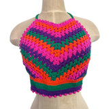 Beach Riot Crochet Knit Halter Tie Back Top- Size L (we have matching skirt, sold out online)