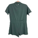 Zella Green Zipper Front Romper- Size XS