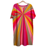 Trina Turk Colorful Striped V-Neck Dress- Size L (sold out online)