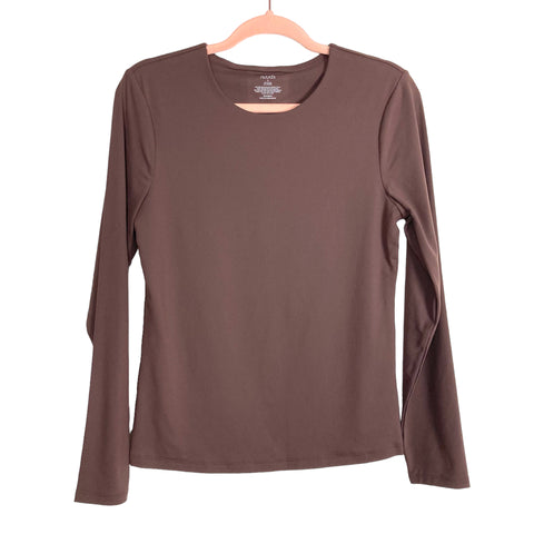 Nuuds Brown Stretch Long Sleeve Top- Size L