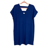 Lilla P Navy V-Neck with Back Cut Out Dress- Size M