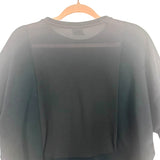 Nike Dri-Fit Black Mesh Back Slit Hem Top- Size S