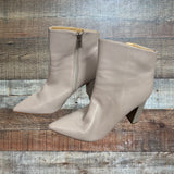 Marc Fisher Grey Leather Booties- Size 8.5 (see notes)
