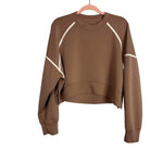 YPB Camel Sweatshirt Cropped Top- Size L