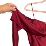 Abercrombie & Fitch Burgundy Satin Dress - Size L