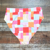 Pink Lily Red/Pink/Orange Patterned Bikini Bottoms- Size S (we have matching bikini top)
