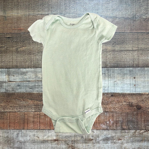 Gerber Green Onesie- Size 12M