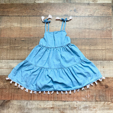 Sammy + Nat Chambray Fringe Hem Dress- Size 3