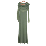 Meshki Basil Kaitlin One Shoulder Slinky and Mesh Maxi Dress NWT- Size M