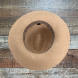 No Brand Camel Belted Wool Wide Brim Hat (See Notes)