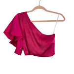 Lovers And Friends Pink Satin One Shoulder Top - Size XS