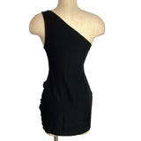 Superdown Black One Shoulder with Side Buckles and Cut Outs Mini Dress (Sold Out Online)- Size S