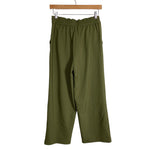 Grace Karin Green Pull On Front Seam Cropped Pants NWT- Size S (sold out online, Inseam 23")