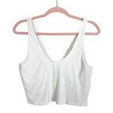 Aerie Cream Lace Cropped Tank- Size L (see notes)