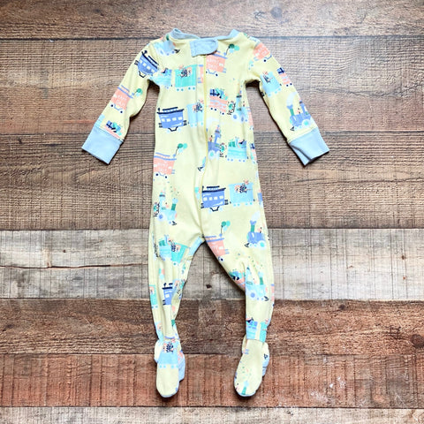 The Beaufort Bonnet Company Yellow Happy Day Zip Up Footie Outfit- Size 6-12M