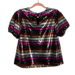 Fate Multi-Color Stripe Sequin Roxanne Top- Size S (sold out online)