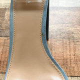 Merona Blue Suede Heeled Sandals- Size 7.5 (see notes)