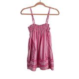 No Brand Pink Striped Smocked Top Short Set- Size S