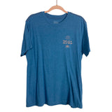 RVCA Vintage Dye Slim Fit Blue Graphic Tee- Size L