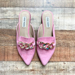Steve Madden Pink Suede Chain Mules- Size 8.5 (see notes)