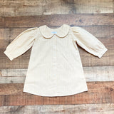 Little Paper Doll Tan/White Checkered Button Up Dress- Size 4T