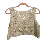 Le Lis Crochet Sunflower Embroidered Vest- Size S/M (see notes)