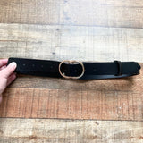 No Brand Black Gold Buckle Belt- Fits like XS/S