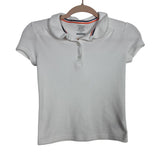 French Toast White Rounded Collar Polo- Size M 7/8Y (see notes)