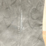 Pink Lily Black Leather Cowgirl Boots- Size 8 (see notes)